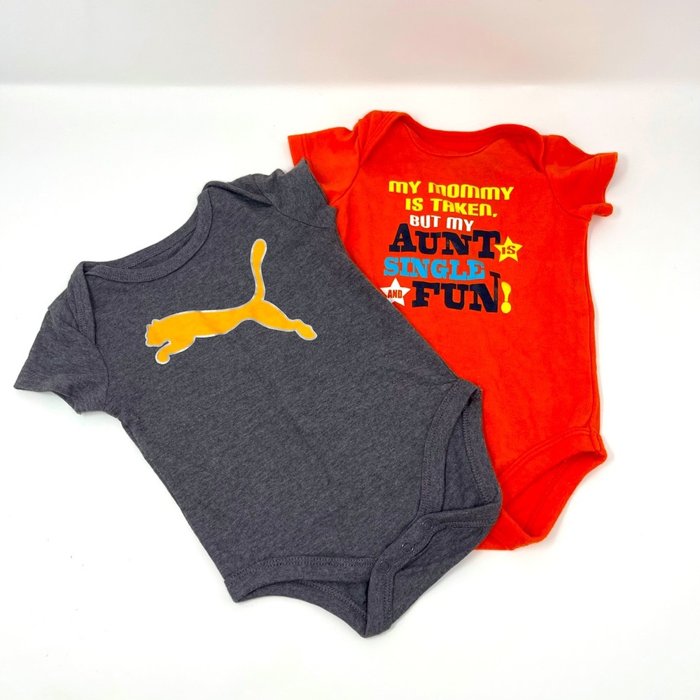 Bundle of beby boy clothes. Sueweter 6-9M wonder nation& puma & garanimals